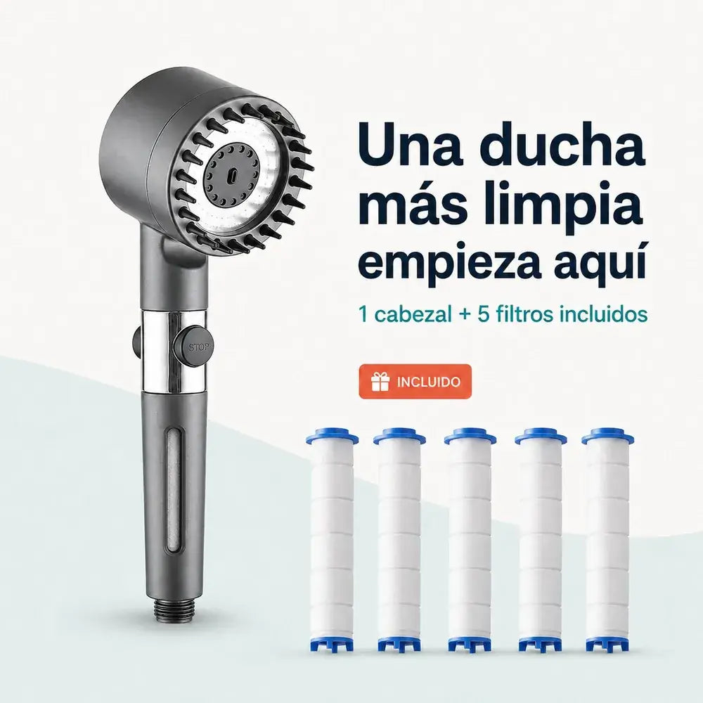 1 cabezal + 5 filtros de recambio incluidos