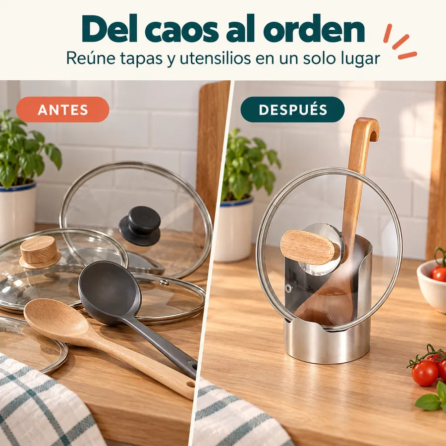 Del caos al orden: reúne tapas y utensilios en un solo lugar